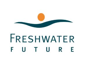 Freshwater Future logo: orange sun above a dark wave with the words 'FRESHWATER' and 'FUTURE'.